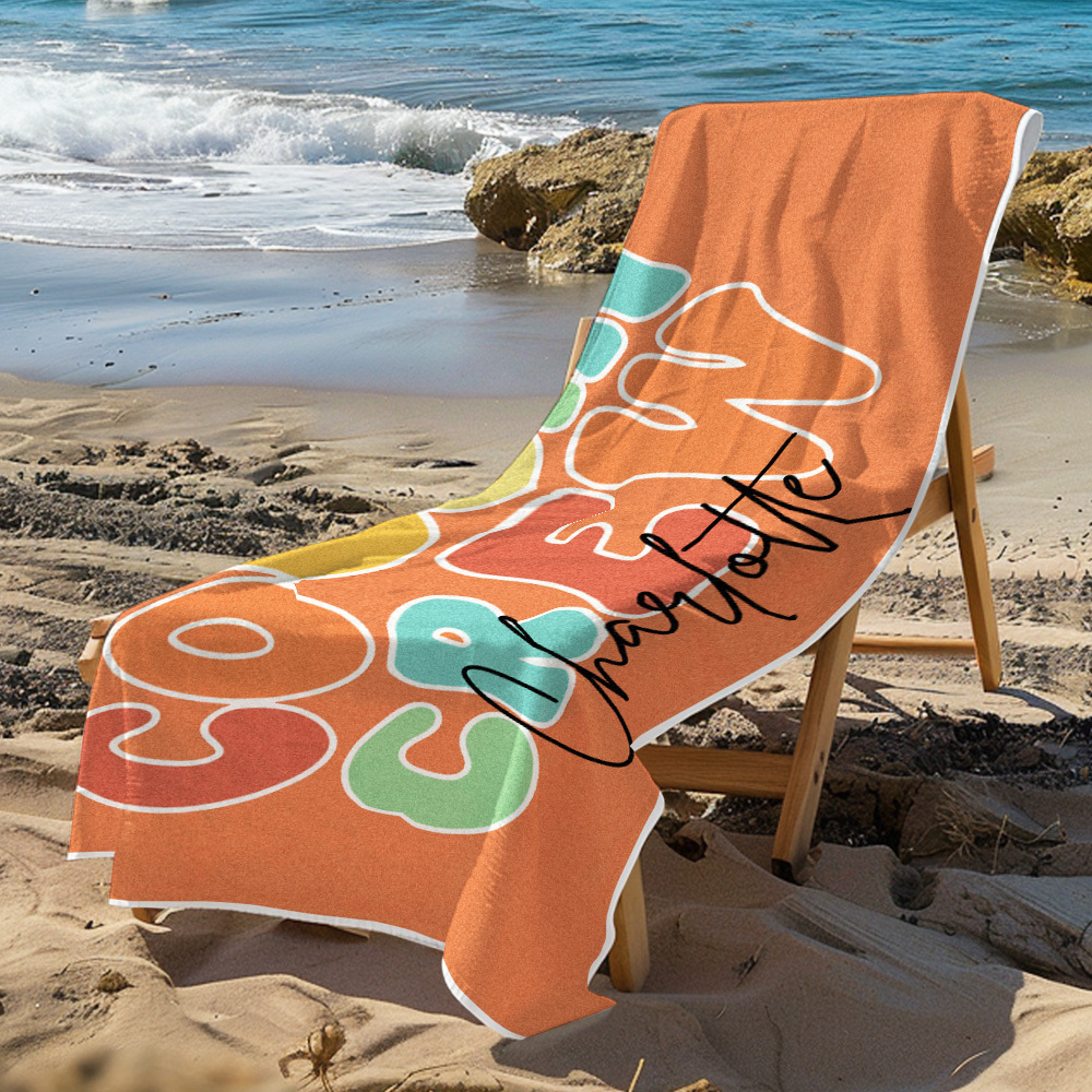 Personalized Name Cousin Crew Beach Towel, Perfect for Family Outings