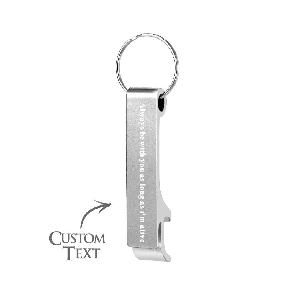 Custom Text Multi-colour Bottle Opener Keychain Personalized Beer Bottle Opener Gift for Him - Get Photo Blanket
