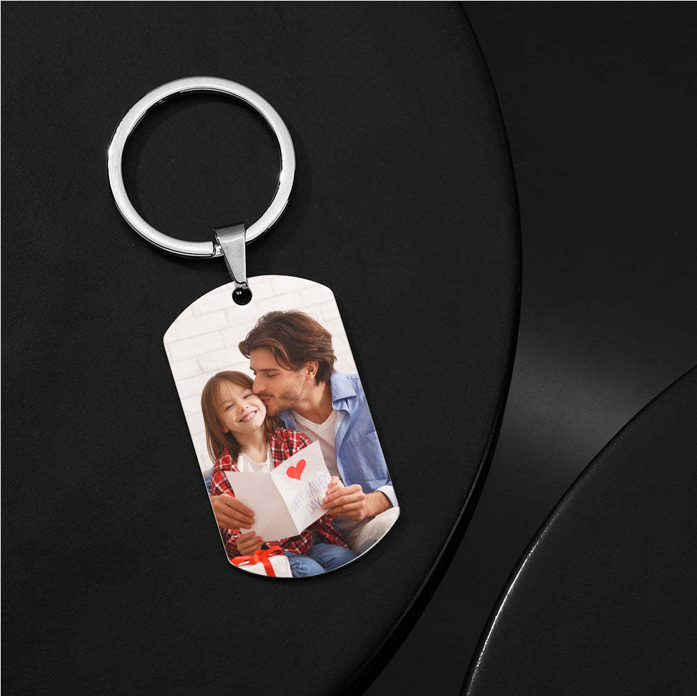 Father's Day Gift Custom Photo Keychain for Father If Dad Can't Fix It We're All Screwed Keychain