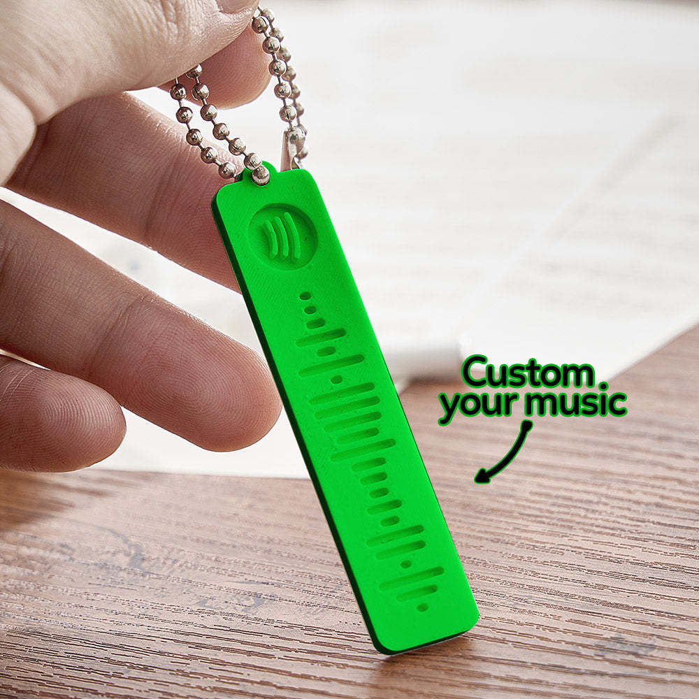 Custom 3D Printed Spotify Music Keychain Scannable Code Best Gifts for Him or Her - Get Photo Blanket