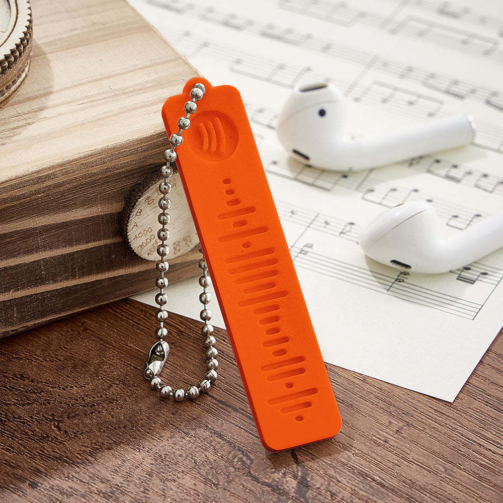Custom 3D Printed Spotify Music Keychain Scannable Code Best Gifts for Him or Her - Get Photo Blanket