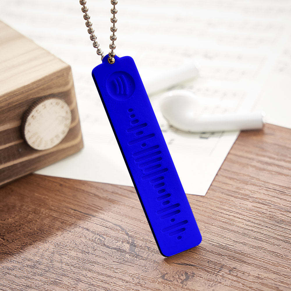 Custom 3D Printed Spotify Music Keychain Scannable Code Best Gifts for Him or Her - Get Photo Blanket