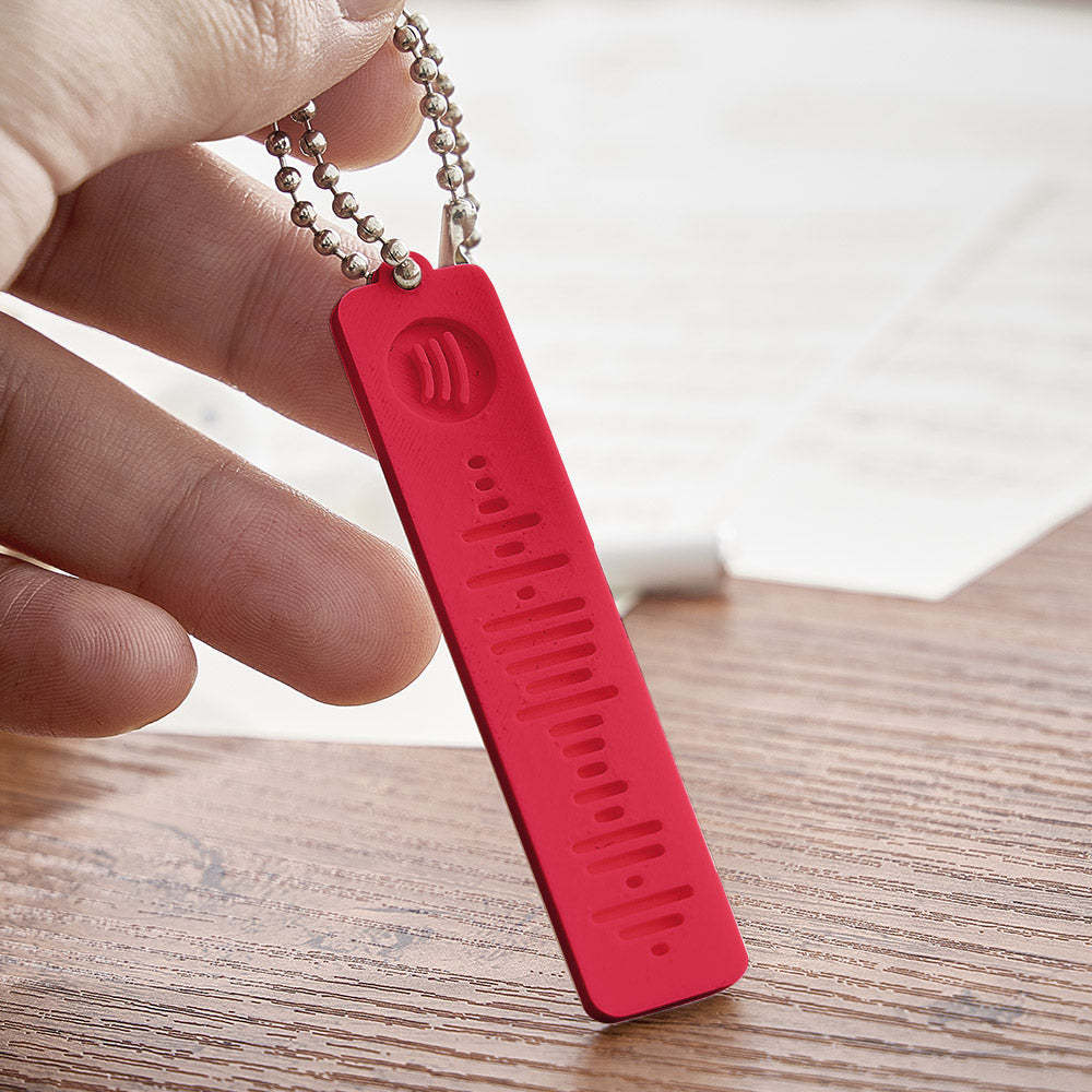 Custom 3D Printed Spotify Music Keychain Scannable Code Best Gifts for Him or Her - Get Photo Blanket