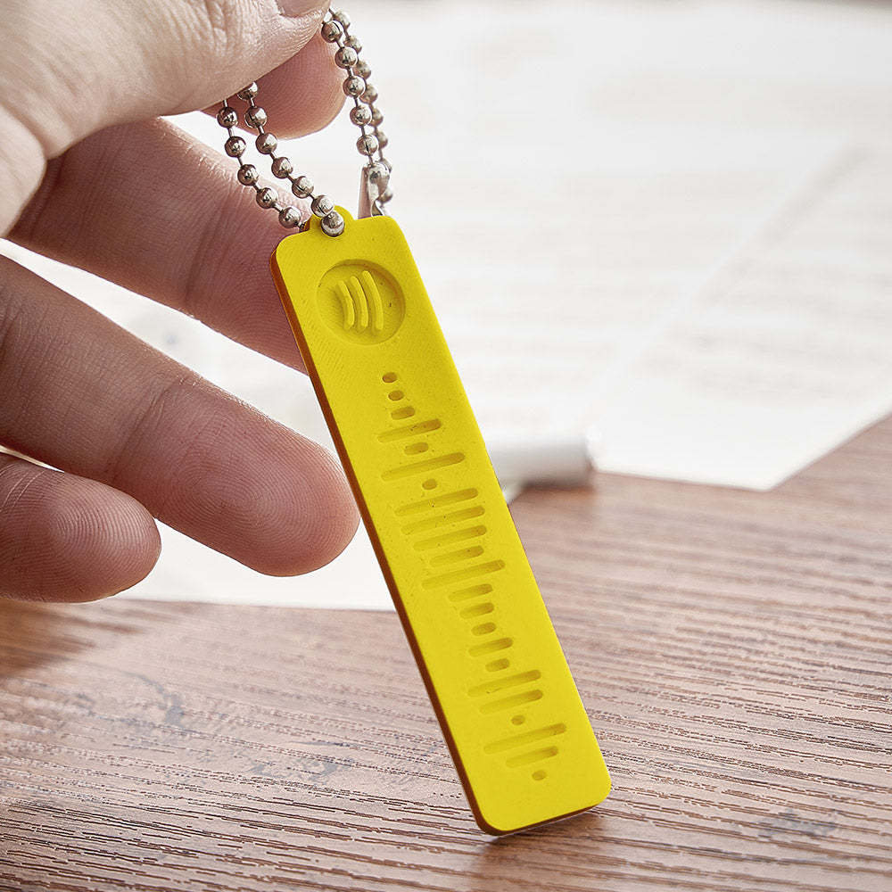 Custom 3D Printed Spotify Music Keychain Scannable Code Best Gifts for Him or Her - Get Photo Blanket