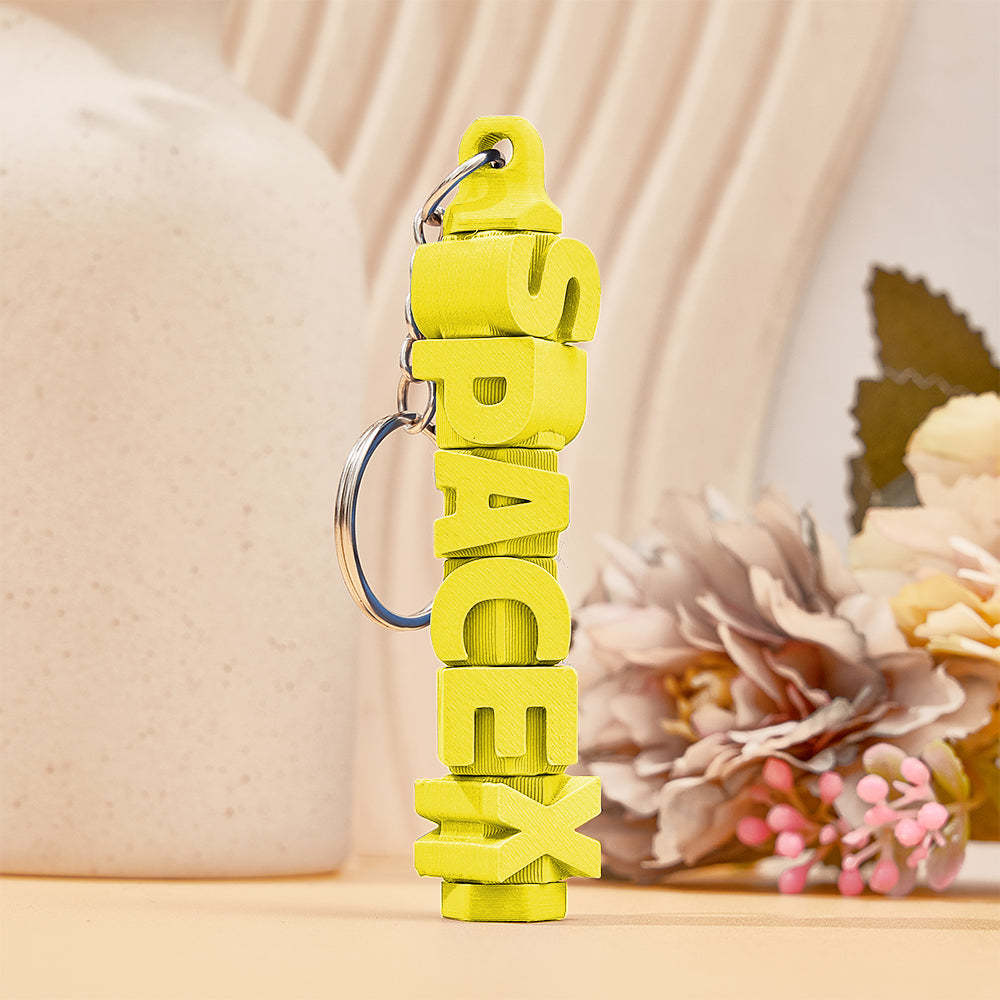 3D Printed Personalized Name Keychain Colorful Name Tags Personalized Gifts for Him - Get Photo Blanket