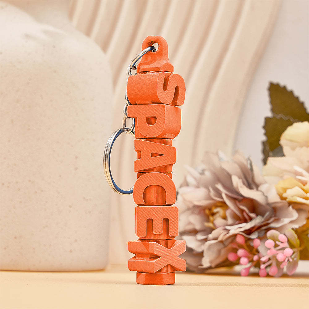 3D Printed Personalized Name Keychain Colorful Name Tags Personalized Gifts for Him - Get Photo Blanket