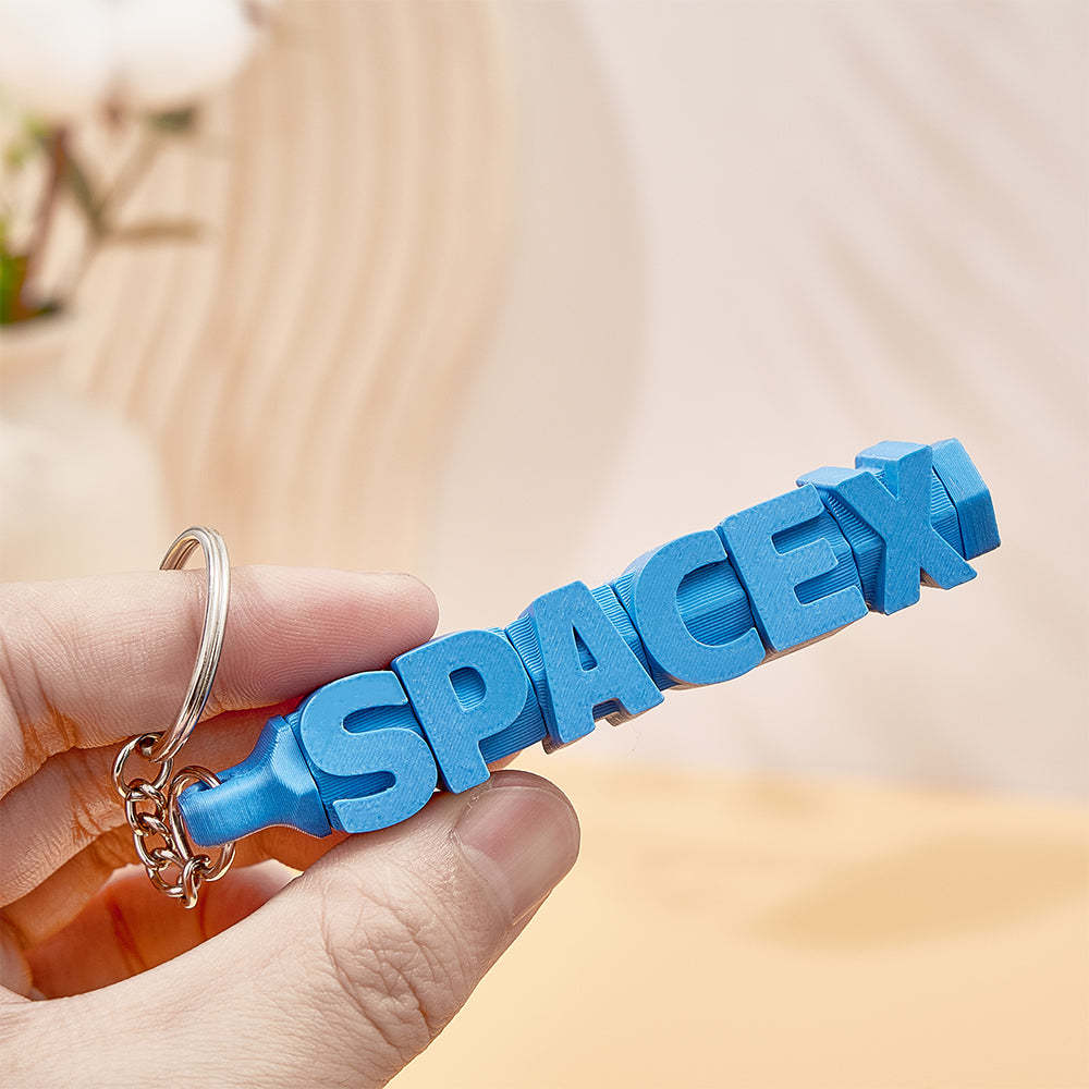 3D Printed Personalized Name Keychain Colorful Name Tags Personalized Gifts for Him - Get Photo Blanket
