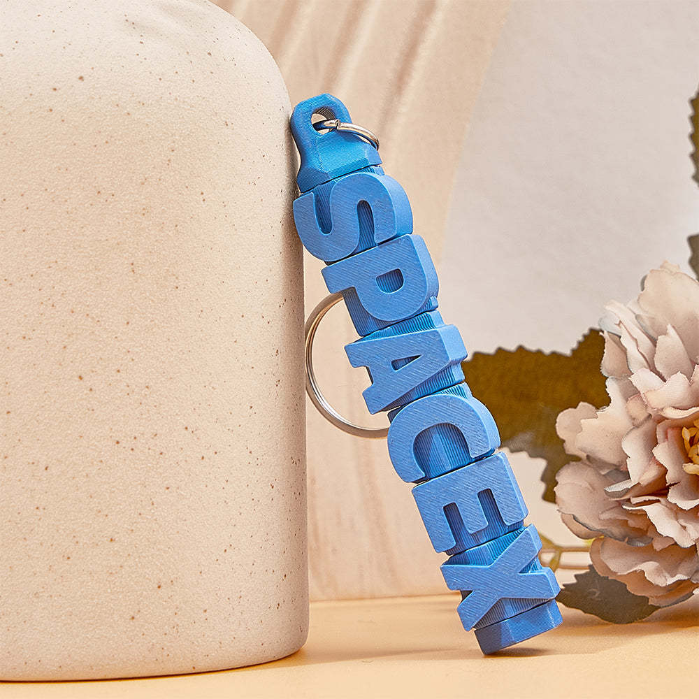 3D Printed Personalized Name Keychain Colorful Name Tags Personalized Gifts for Him - Get Photo Blanket