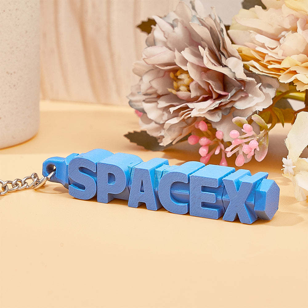 3D Printed Personalized Name Keychain Colorful Name Tags Personalized Gifts for Him - Get Photo Blanket