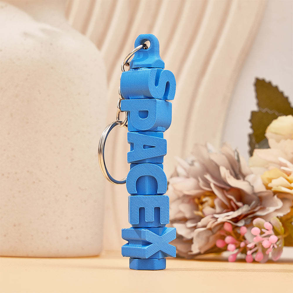 3D Printed Personalized Name Keychain Colorful Name Tags Personalized Gifts for Him - Get Photo Blanket