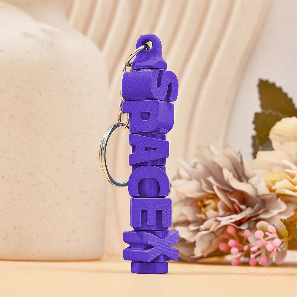 3D Printed Personalized Name Keychain Colorful Name Tags Personalized Gifts for Him - Get Photo Blanket