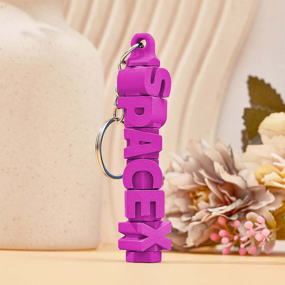 3D Printed Personalized Name Keychain Colorful Name Tags Personalized Gifts for Him - Get Photo Blanket