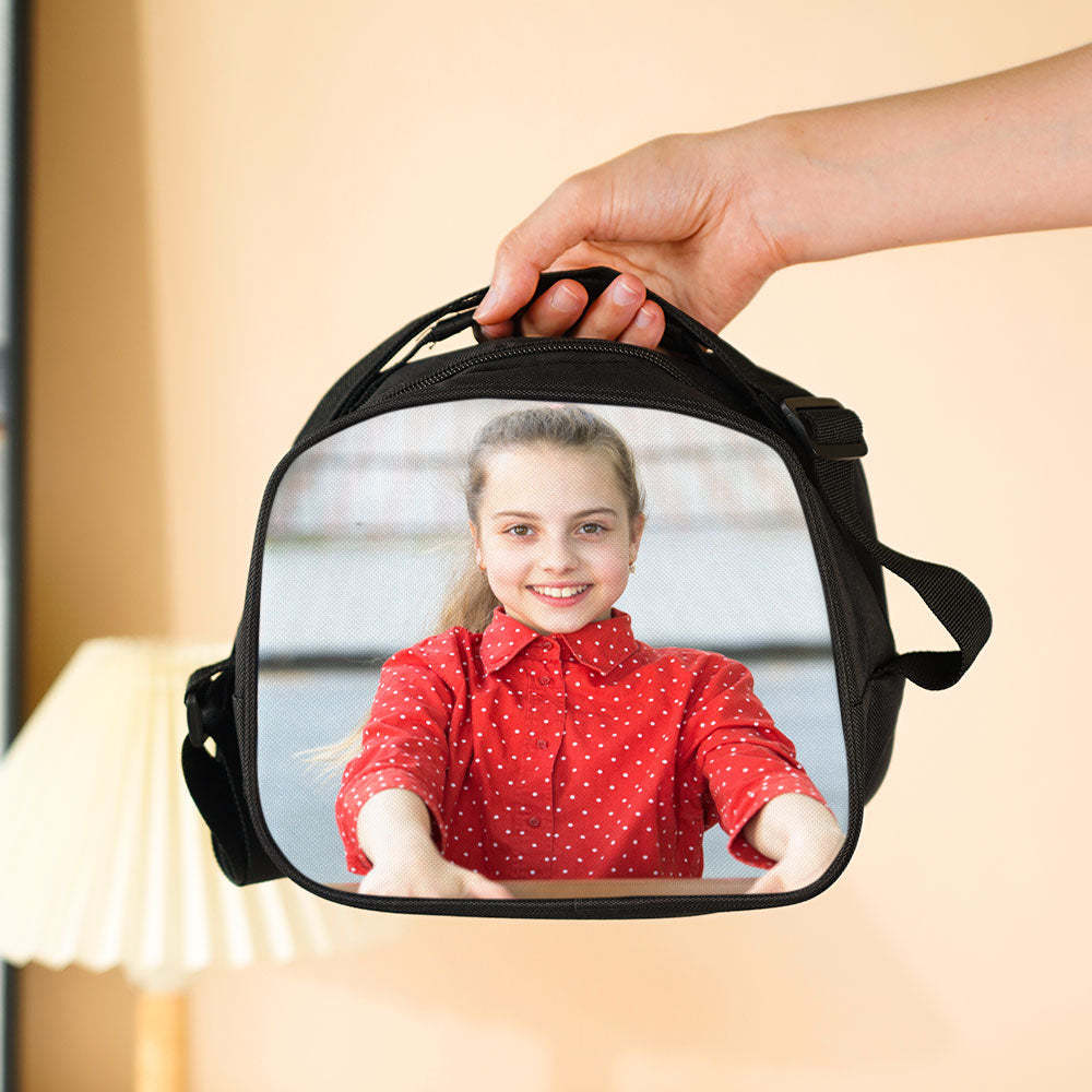 Back To School Gifts for Kids Custom Photo Insulation Lunch Bag - Get Photo Blanket