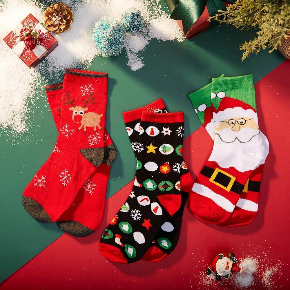 Christmas Socks Set Cotton Socks