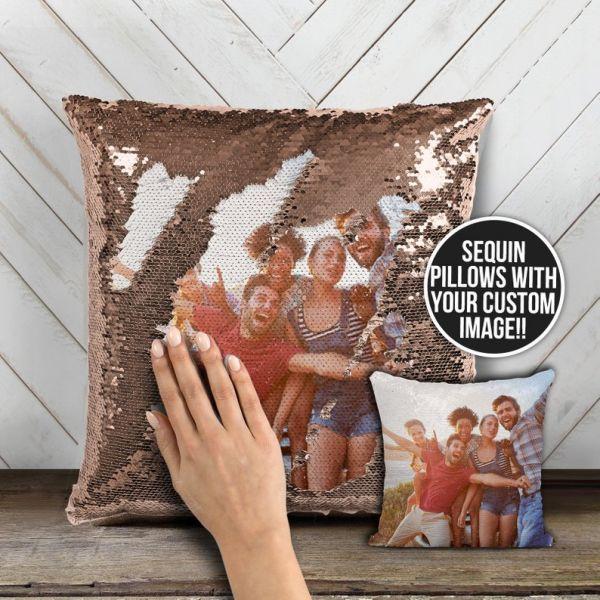 Personalized Photo Sequin Pillow