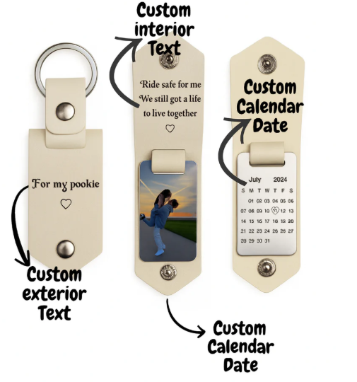 Drive Safe Keychain Gifts for Lover Calendar Keychain Photo Gifts