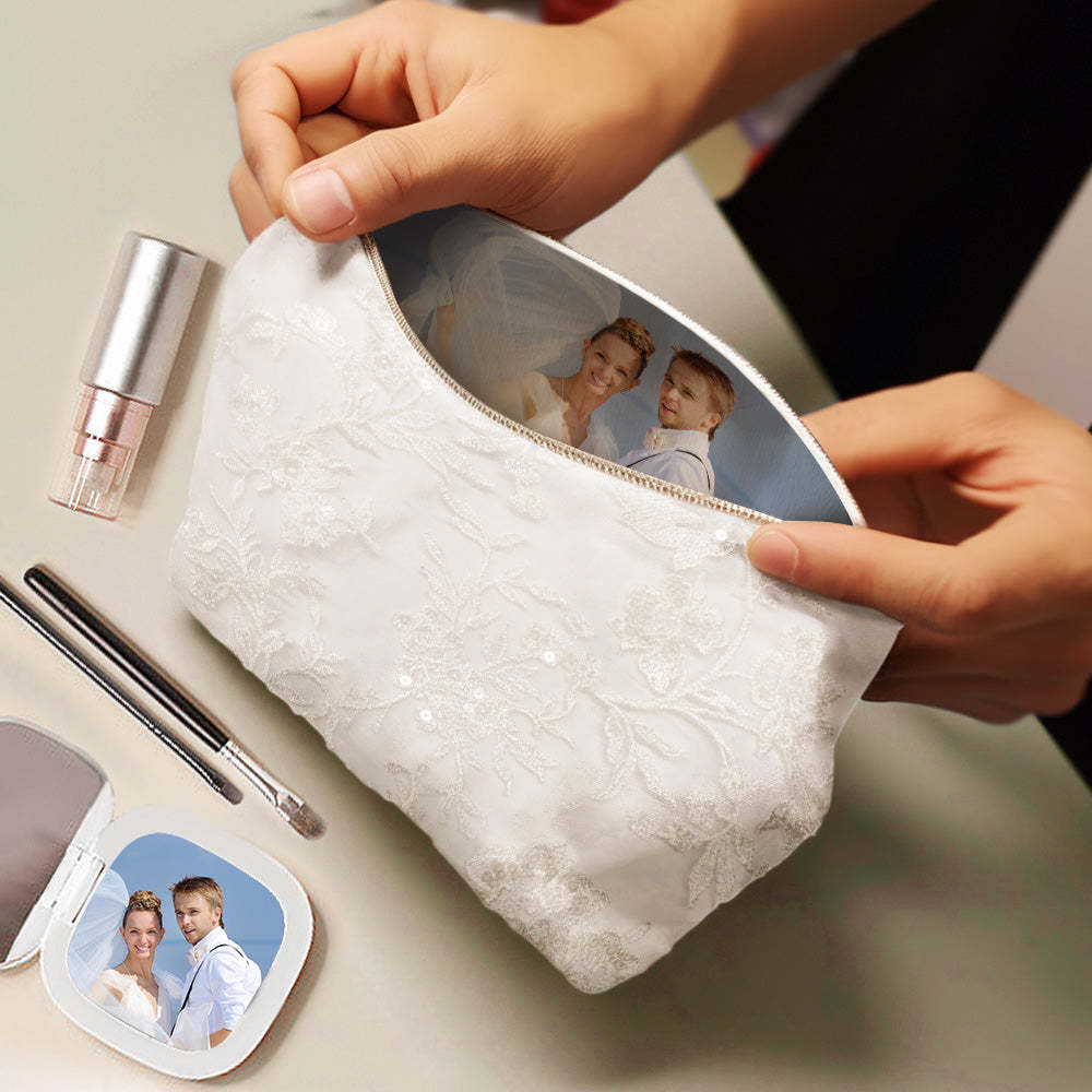 Personalized Photo Lining Purse, Mother's Day Gift For Mom, Custom Clutch, Bridal Shower Gift, Gift From Daughter - Get Photo Blanket