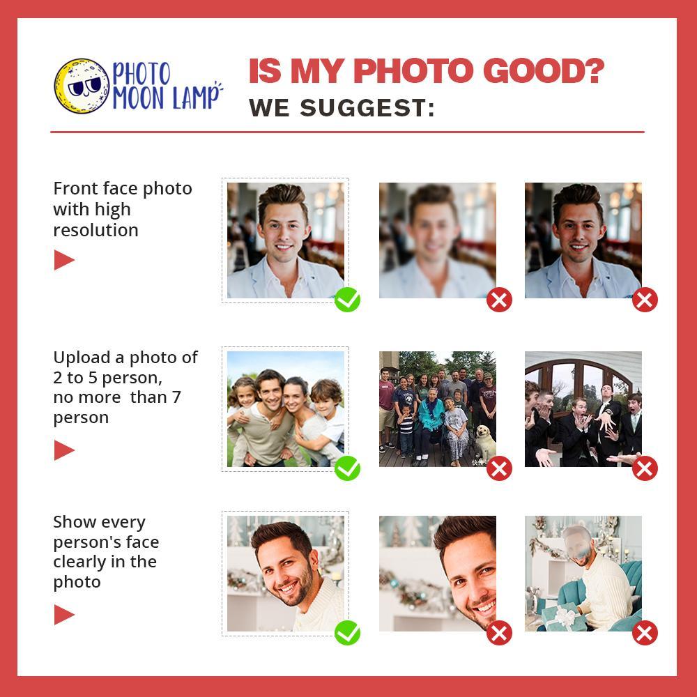 for Mom Custom 3D Printing Photo Moon Lamp Magic Lunar With Double-Sided Photo (10cm-15cm) - Get Photo Blanket