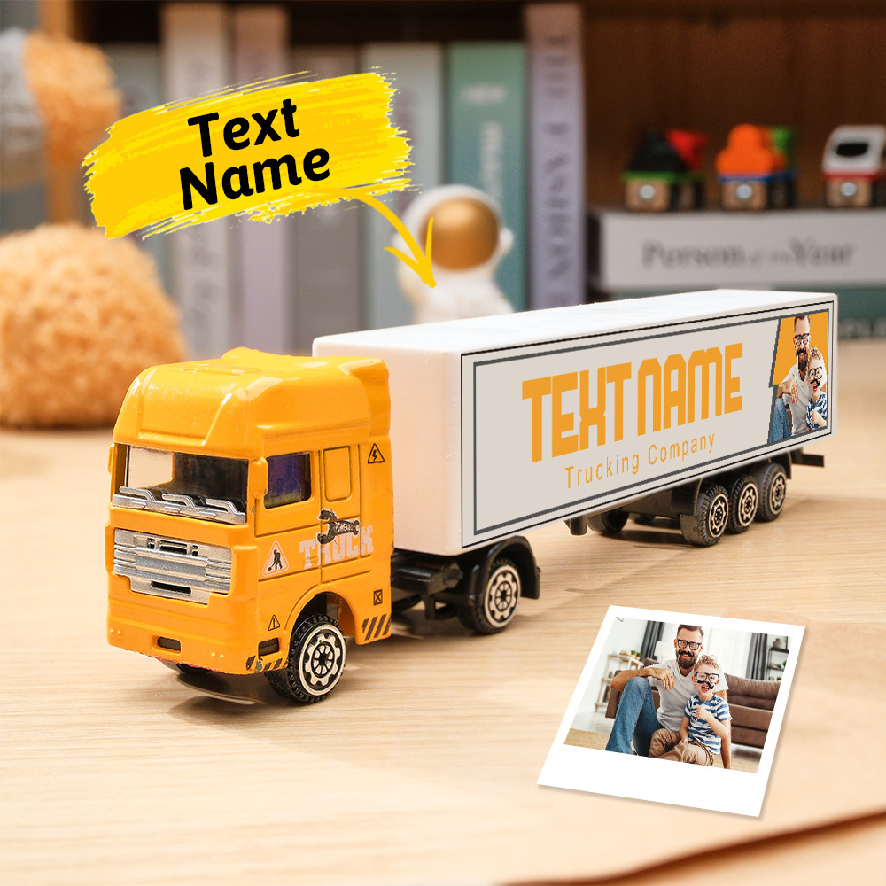 Personalized Toy Truck, Customized With Name On The Side of The Truck: Birthday, Christmas, Any Event for Him - Get Photo Blanket