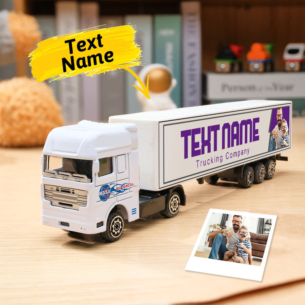 Personalized Toy Truck, Customized With Name On The Side of The Truck: Birthday, Christmas, Any Event for Him - Get Photo Blanket