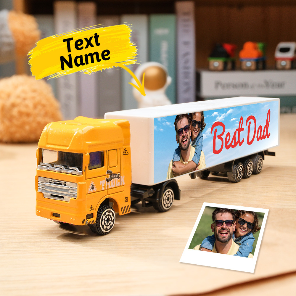 Customized With Name On The Side of The Truck Personalized Toy Truck: Birthday, Christmas, Any Event for Him - Get Photo Blanket