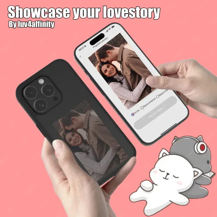 Personalized Custom Phone Case with E Ink Display Special Gift Idea Unique DIY Design - Get Photo Blanket