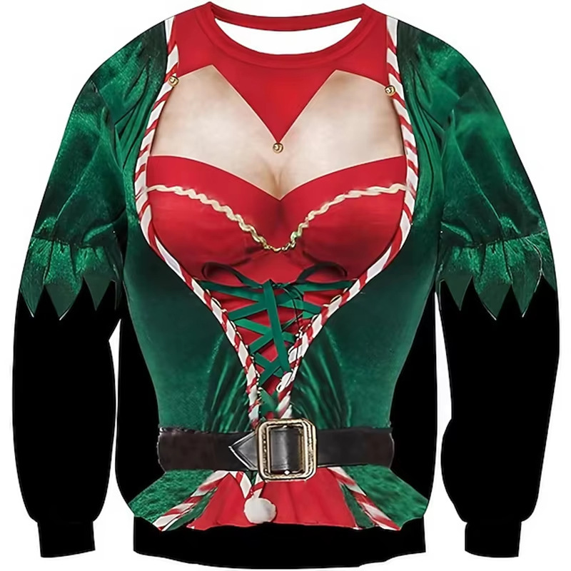 Funny Christmas Sweatshirt for Men & Women – Ugly Christmas Pullover, Novelty Holiday Crewneck Sweatshirt - Get Photo Blanket