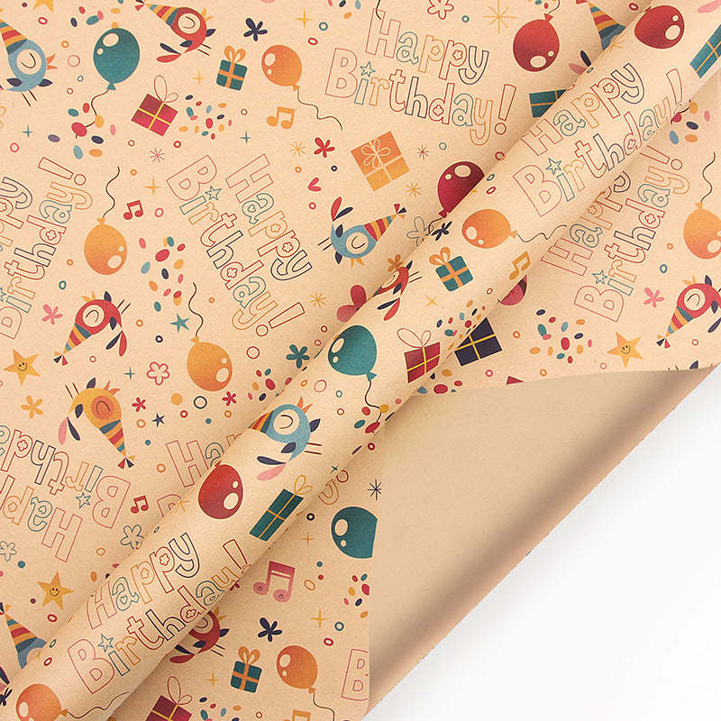 Gift Wrap Happy Birthday 1# Large Size - Get Photo Blanket