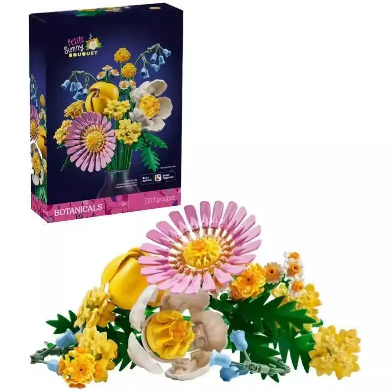 Eternal Bloom Gift for Christmas & Home Décor Flower Bouquet Building Blocks - Get Photo Blanket