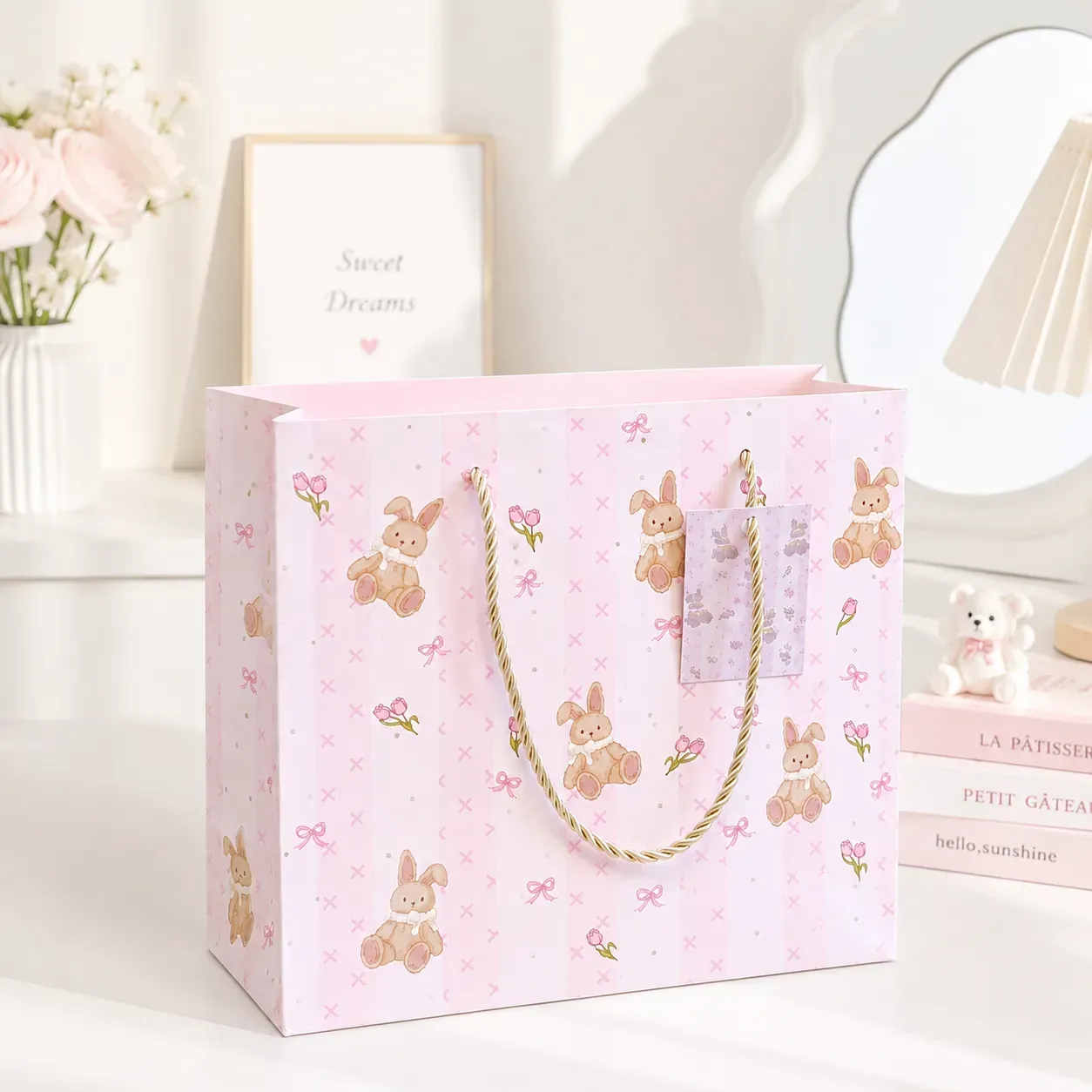 Pink Bunny Gift Bag