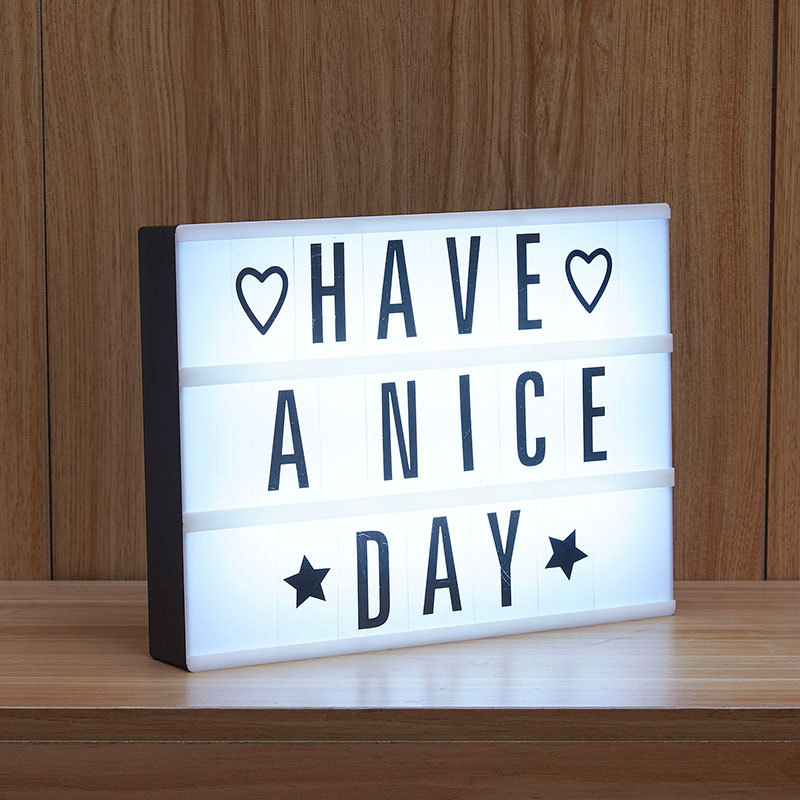 Modern Minimalist Night Light with Interchangeable Letter Plates and Geometric Design Customizable DIY Valentine's Day Atmosphere Lamp - Get Photo Blanket