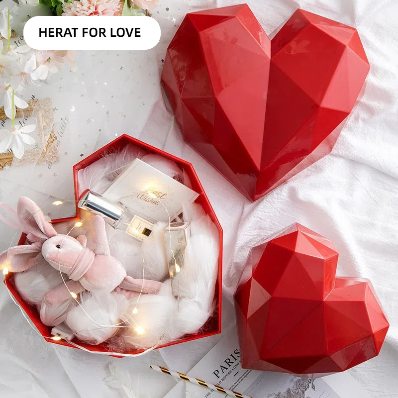 Red Heart Shaped Gift Box(7.08"*7.08"4.72") - Get Photo Blanket
