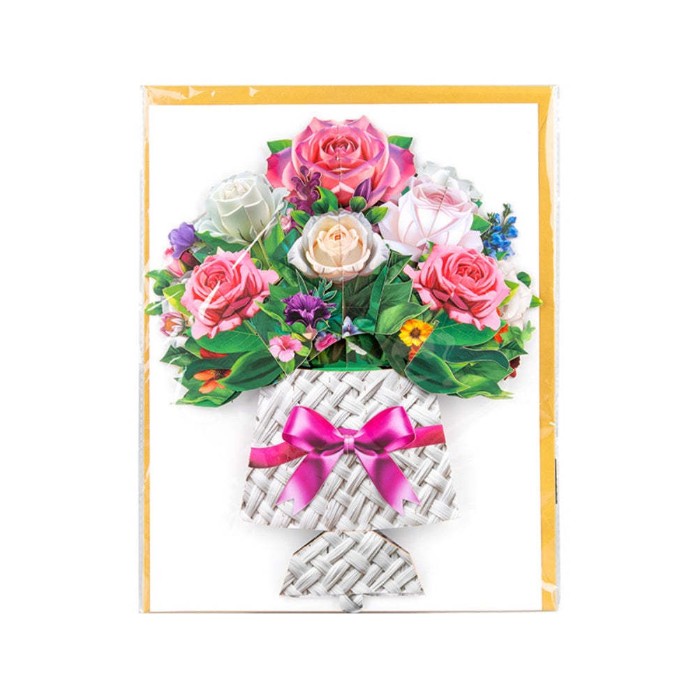 3D Greeting Card Flower Bouquet Card Mother's Day Gifts for Mum - Get Photo Blanket