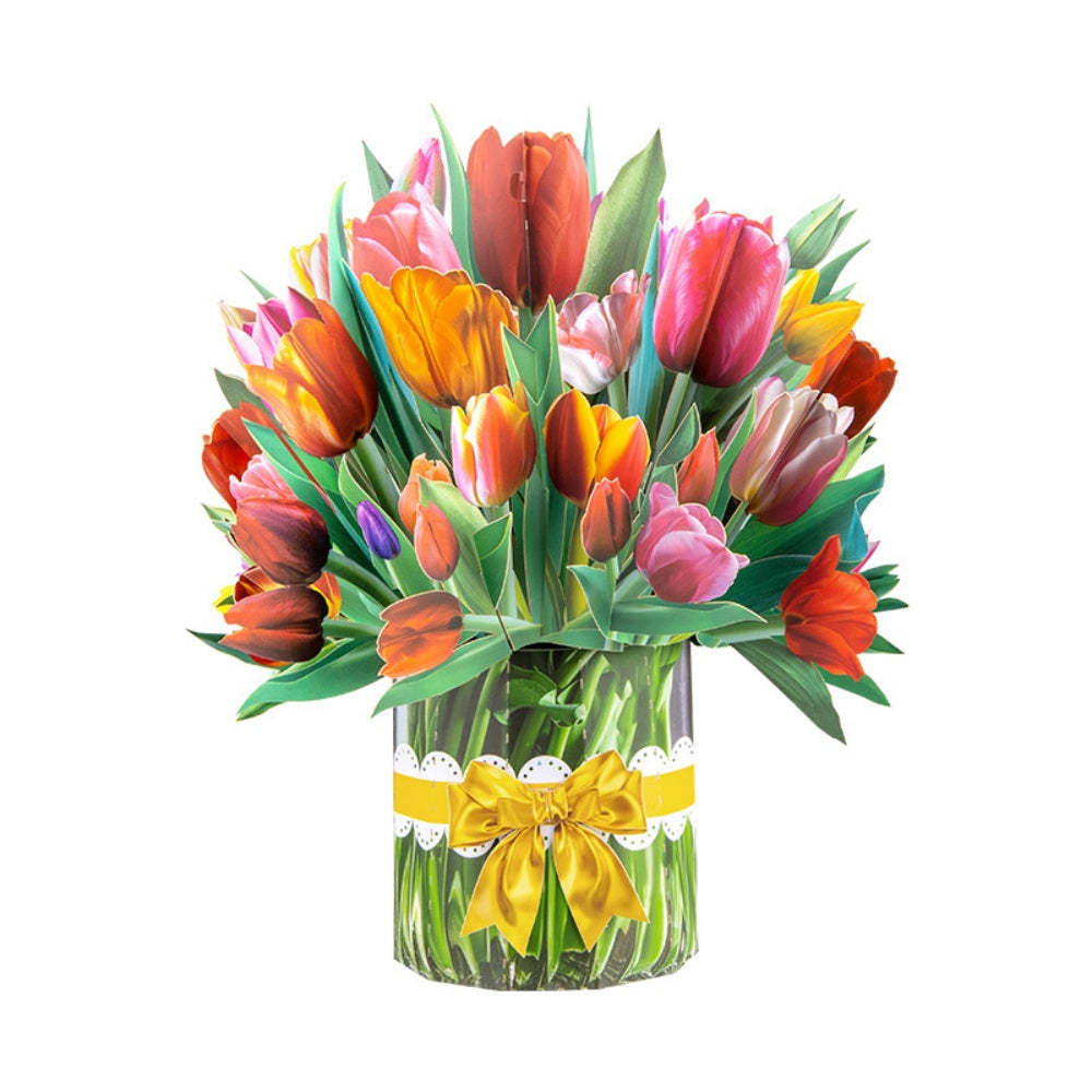 3D Greeting Card Flower Bouquet Card Mother's Day Gifts for Mum - Get Photo Blanket