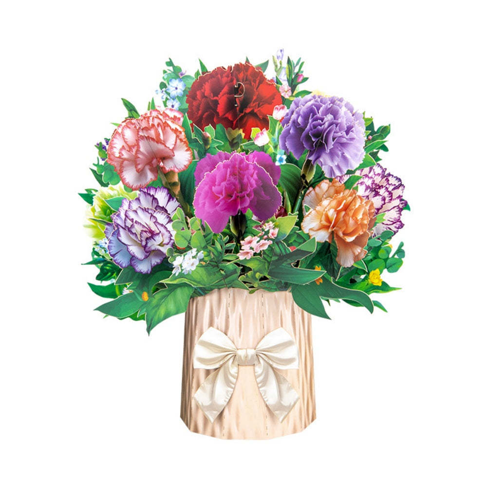3D Greeting Card Flower Bouquet Card Mother's Day Gifts for Mum - Get Photo Blanket