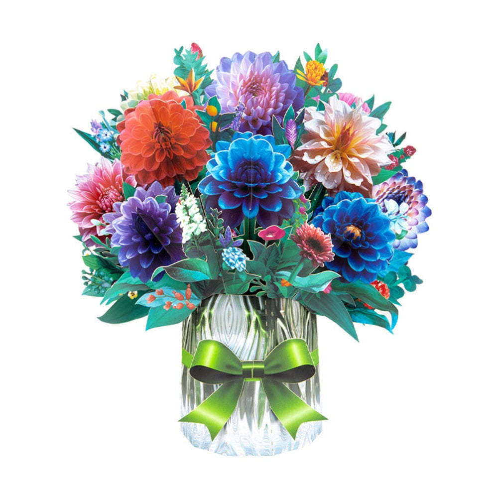 3D Greeting Card Flower Bouquet Card Mother's Day Gifts for Mum - Get Photo Blanket