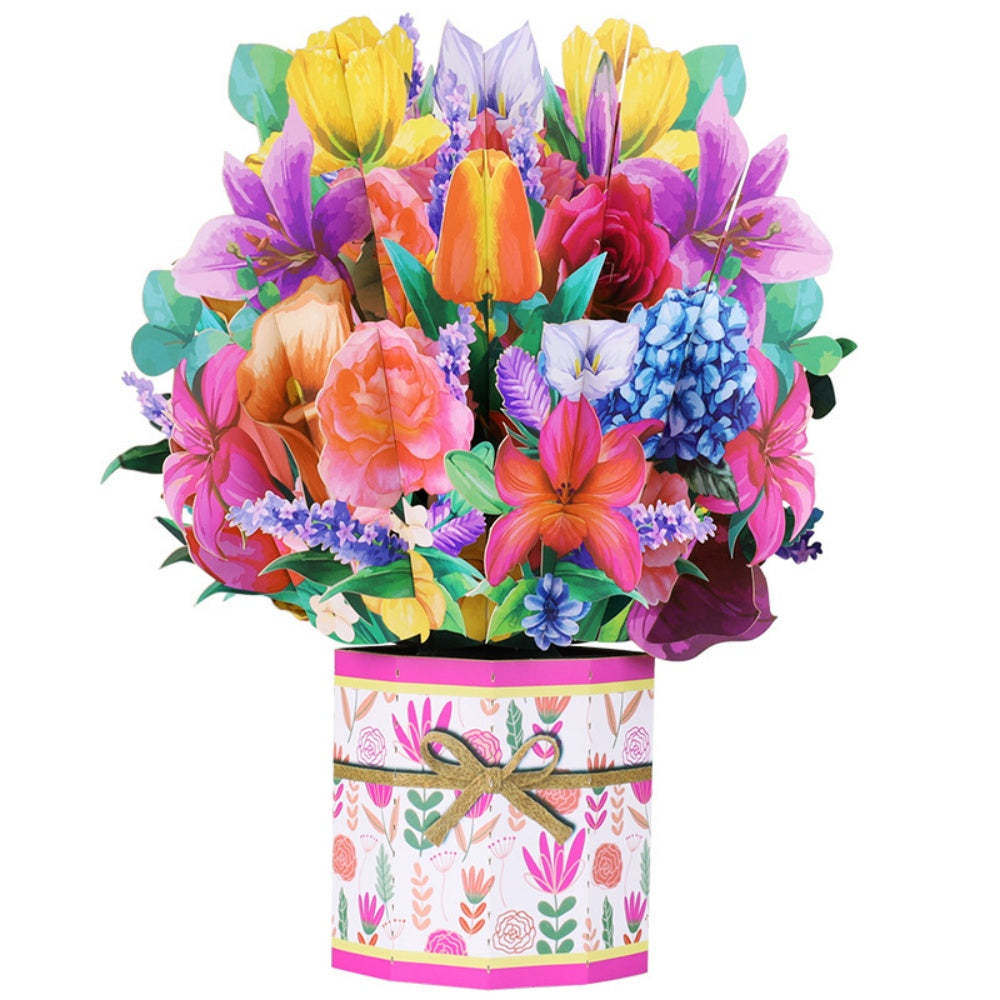 Flower Bouquet Card 3D Greeting Card Mother's Day Gifts for Mum - Get Photo Blanket