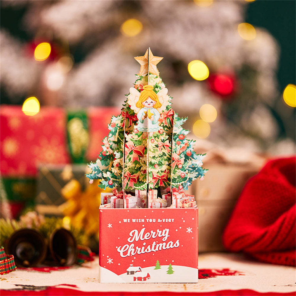 Christmas 3D Pop Up Card Christmas Tree Box Greeting Card - Get Photo Blanket