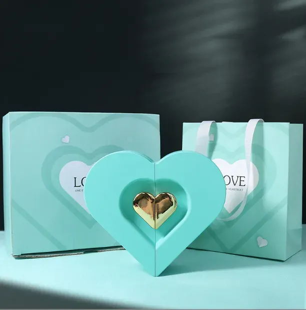 Blue Heart-shaped Gift Box