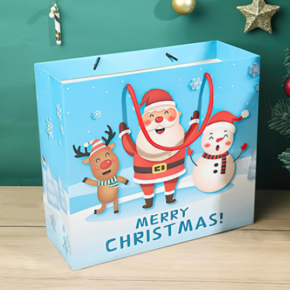 Christmas Gifts Paper Bag with Handles for Christmas New Year Party