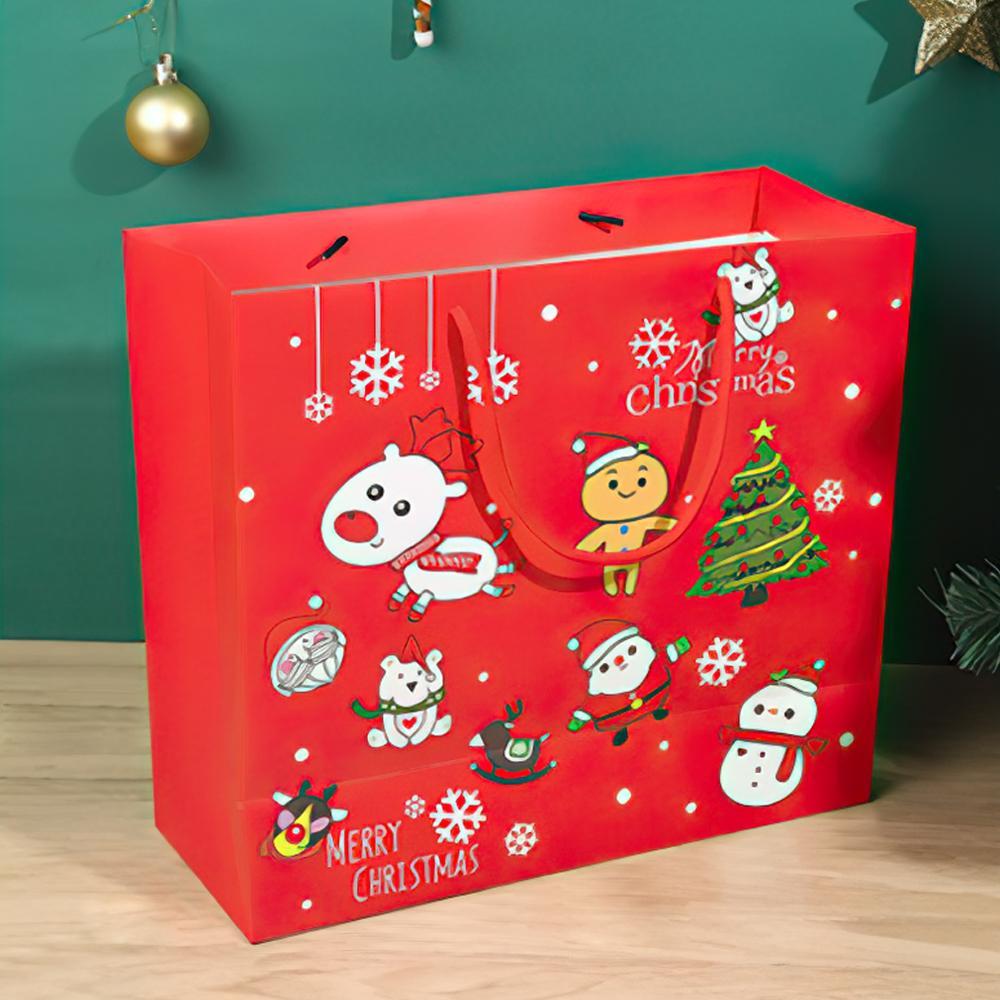 Christmas Gifts Paper Bag with Handles for Christmas New Year Party