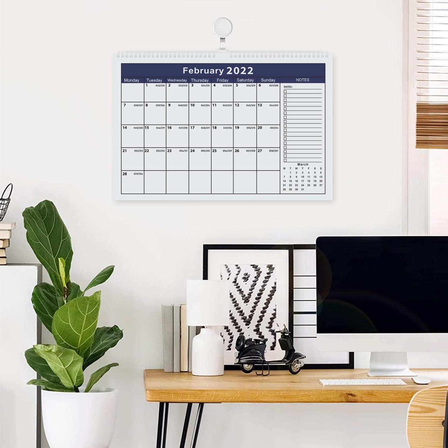 2022 Full Year Calendar Poster Wall Calendar Chart Daily Schedule Table Planner Calendar Gifts - Giftlab