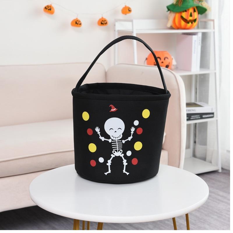 Halloween Trick or Treat Collapsible Gift Basket Bucket Toy Storage Tote Bag - Get Photo Blanket
