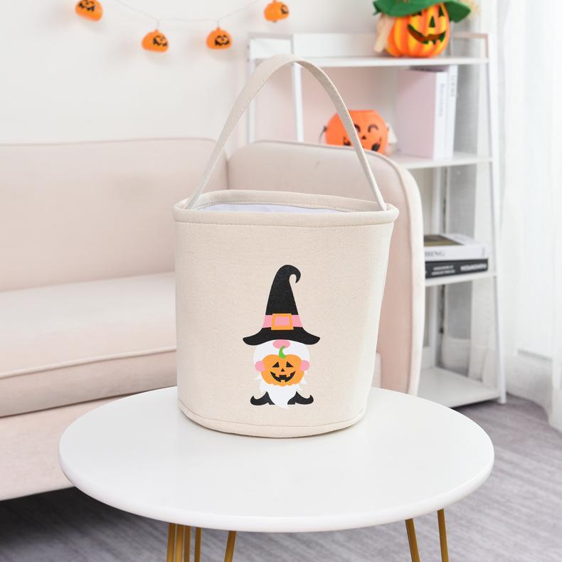 Trick or Treat Bucket Bag Halloween Basket Collapsible Storage Tote Bag - Get Photo Blanket