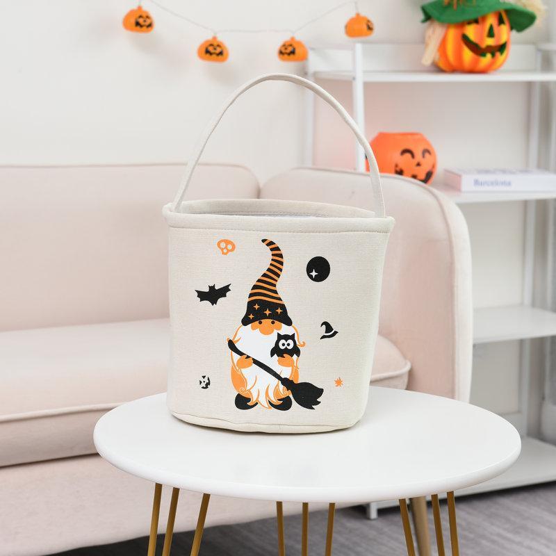Halloween Trick or Treat Collapsible Gift Basket Bucket Toy Storage Tote Bag - Get Photo Blanket
