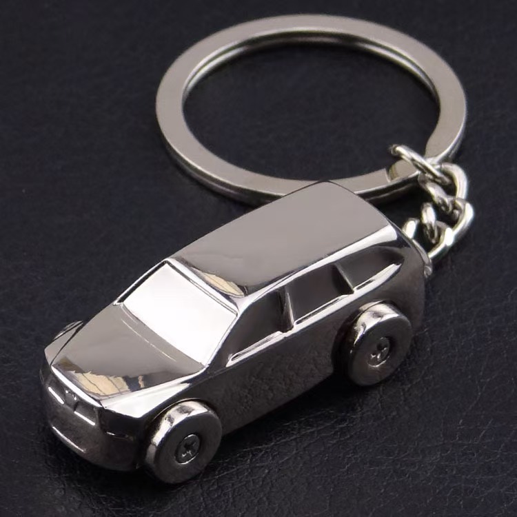 Business Van Model Keychain Silver