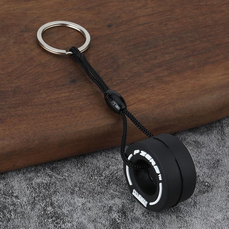 White Tire Keychain PVC Soft Rubber
