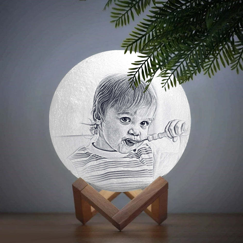 Personalized Creative 3D Print photo Moon Lamp, Engraved Lamp(10CM-15CM) - Get Photo Blanket