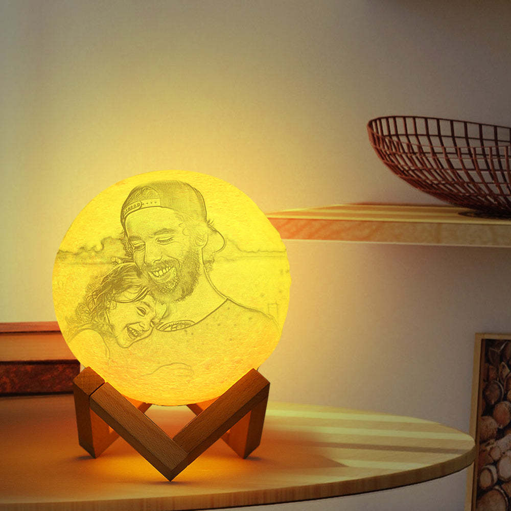 Custom Photo Moon Lamp 10cm-15cm Available - Get Photo Blanket