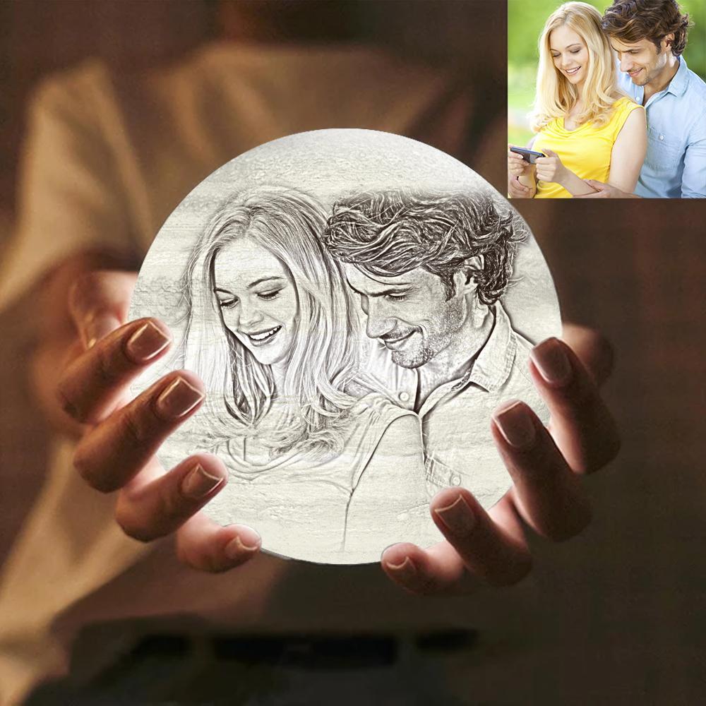 Custom Creative 3D Printed Jupiter Lamp Personalized Gift For Lover - Touch Two Colors (10-20cm)
